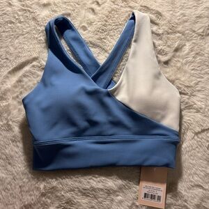 WILO Blue and White Sports Bra